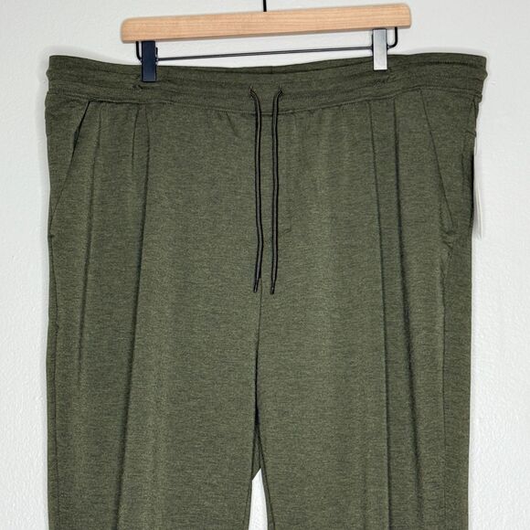 Athletic Works Mens Knit Jogger 2XL Olive Green Heather Soft Training Gym Hiking - Picture 6 of 10